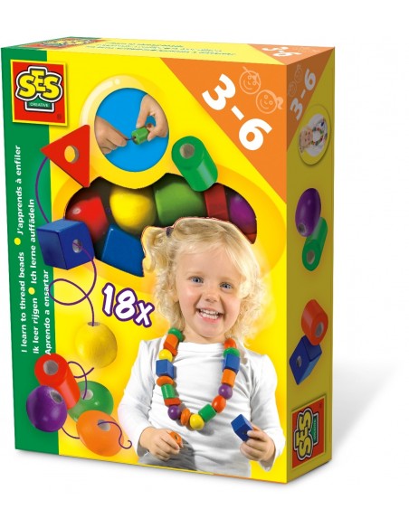 Drewniane korale - nauka nawlekania SES