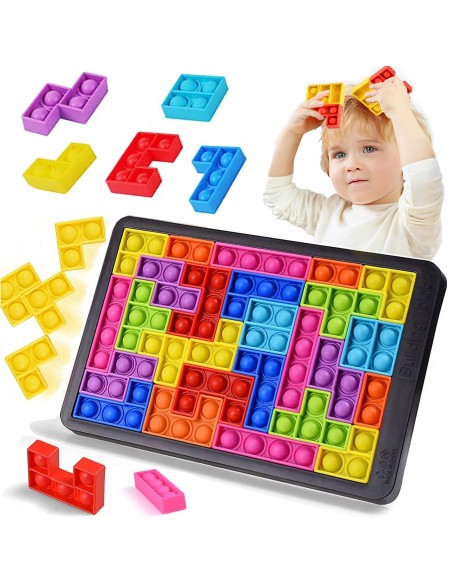 POP IT KLOCKI POPIT  TETRIS PUZZLE UKŁADANKA BĄBELKI