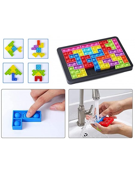 POP IT KLOCKI POPIT  TETRIS PUZZLE UKŁADANKA BĄBELKI