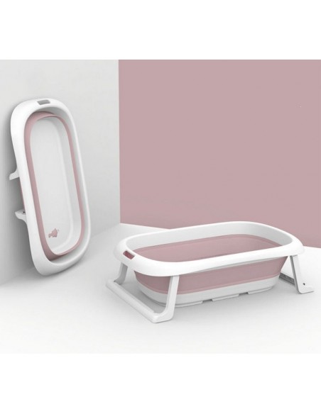 DUŻA WANIENKA WANNA DZIECI SKŁADANA TURYSTYCZNA SILIKON RÓŻOWA