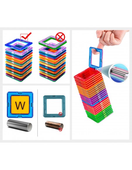 Klocki magnetyczne konstrukcyjne zestaw 59 el. 630