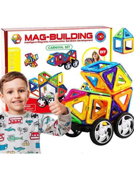 Klocki magnetyczne konstrukcyjne zestaw 48 el. 627