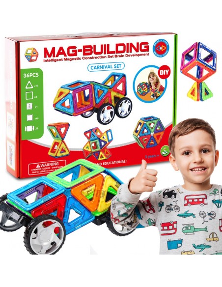 Klocki magnetyczne konstrukcyjne zestaw 36 el. 626