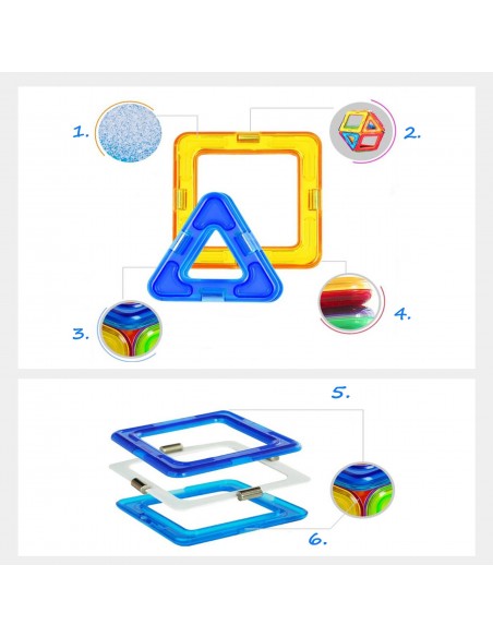 Klocki magnetyczne konstrukcyjne zestaw  28 el. 625