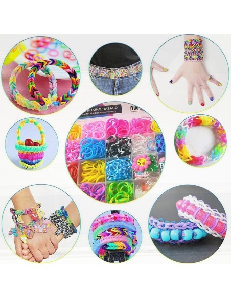 DUŻY ZESTAW DO ROBIENIA BRANSOLETEK GUMKI KORALIKI