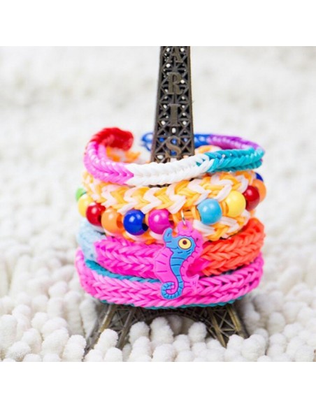 DUŻY ZESTAW DO ROBIENIA BRANSOLETEK GUMKI KORALIKI