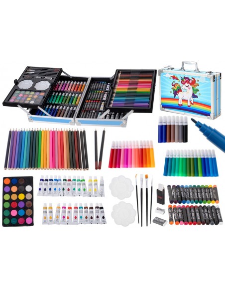 ZESTAW ARTYSTYCZNY DO MALOWANIA WALIZKA JEDNOROŻEC