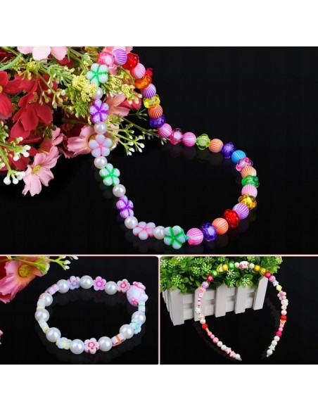 ZESTAW KORALIKÓW DO ROBIENIA BRANSOLETEK OPASEK KORALIKI