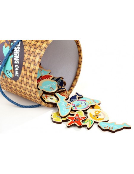 ŁOWIENIE RYBEK GRA DREWNIANE RYBKI DO ŁOWIENIA