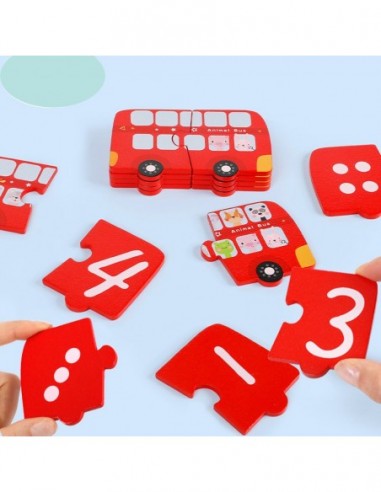 PUZZLE DREWNIANE GRA MATEMATYCZNA...