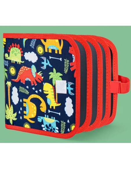 TABLICA KSIĄŻECZKA DO RYSOWANIA + PISAKI KREDOWE DINOZAURY