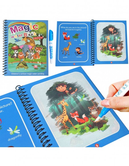 KSIĄZECZKA Z PISAKIEM WODNYM kolorowanka zwierzęta 19x15cm