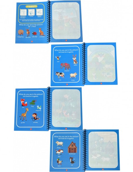 KSIĄZECZKA Z PISAKIEM WODNYM kolorowanka zwierzęta 19x15cm