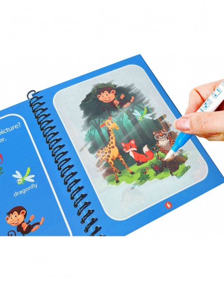 KSIĄZECZKA Z PISAKIEM WODNYM kolorowanka zwierzęta 19x15cm