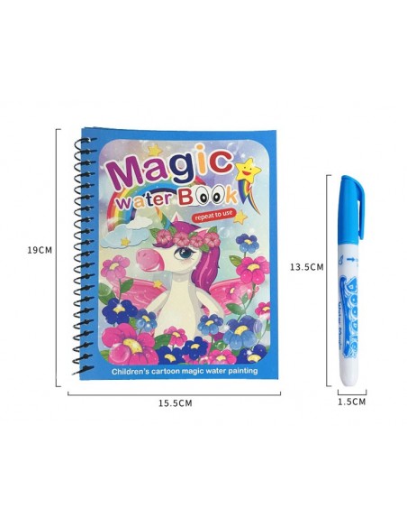 KSIĄZECZKA Z PISAKIEM WODNYM kolorowanka jednorożec 19x15cm