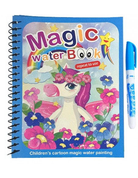 KSIĄZECZKA Z PISAKIEM WODNYM kolorowanka jednorożec 19x15cm