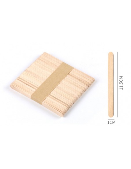 PATYCZKI KREATYWNE DO LODÓW DREWNIANE NATURALNE 50 szt