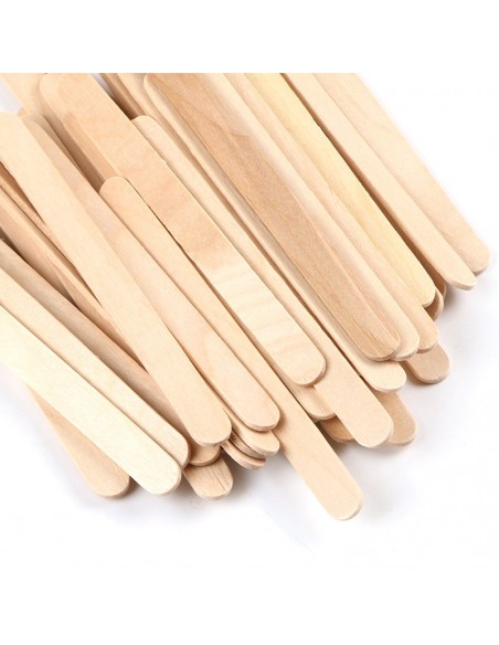 PATYCZKI KREATYWNE DO LODÓW DREWNIANE NATURALNE 50 szt