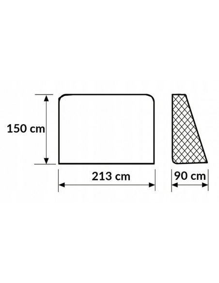 DUŻA METALOWA BRAMKA PIŁKARSKA 213x150x90 SIATKA