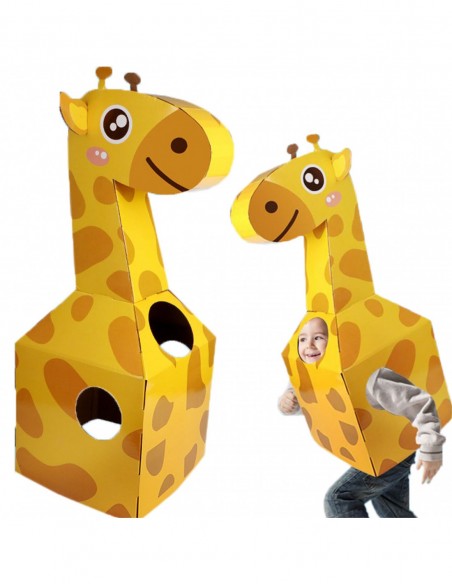 KOSTIUM STRÓJ ŻYRAFY DLA DZIECI Z KARTONU ZRÓB TO SAM
