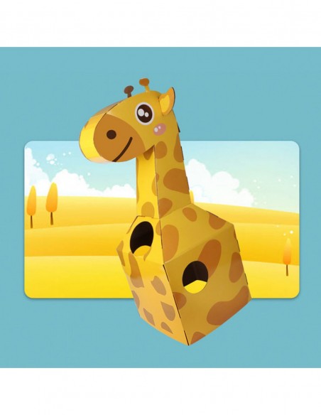 KOSTIUM STRÓJ ŻYRAFY DLA DZIECI Z KARTONU ZRÓB TO SAM