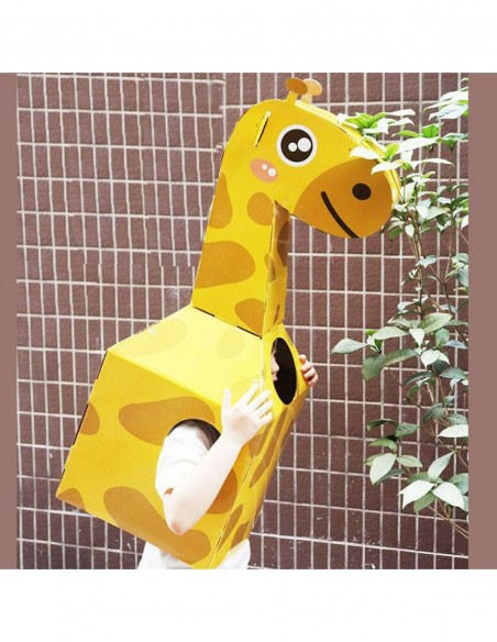 KOSTIUM STRÓJ ŻYRAFY DLA DZIECI Z KARTONU ZRÓB TO SAM