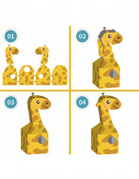 KOSTIUM STRÓJ ŻYRAFY DLA DZIECI Z KARTONU ZRÓB TO SAM