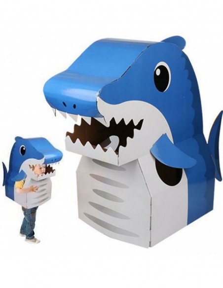 KOSTIUM STRÓJ REKIN DLA DZIECI Z KARTONU ZRÓB TO SAM