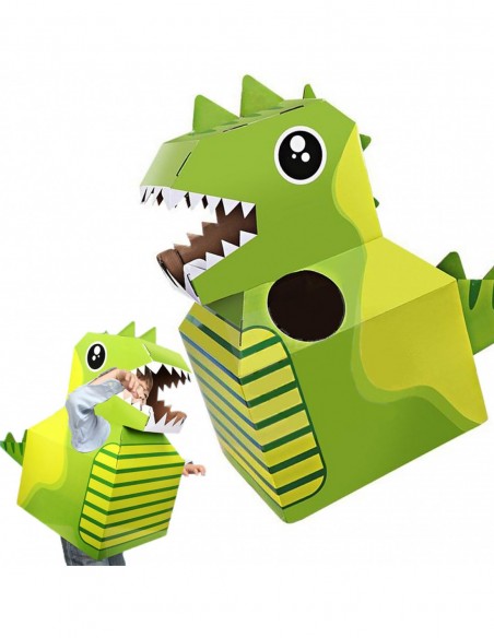 KOSTIUM STRÓJ DINOZAURA DLA DZIECI Z KARTONU ZRÓB TO SAM