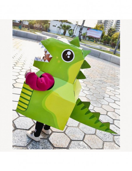 KOSTIUM STRÓJ DINOZAURA DLA DZIECI Z KARTONU ZRÓB TO SAM