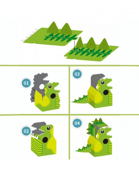 KOSTIUM STRÓJ DINOZAURA DLA DZIECI Z KARTONU ZRÓB TO SAM