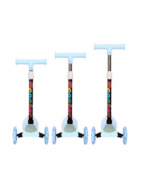 HULAJNOGA DLA DZIECI TRÓJKOŁOWA SKŁADANA KOŁA LED