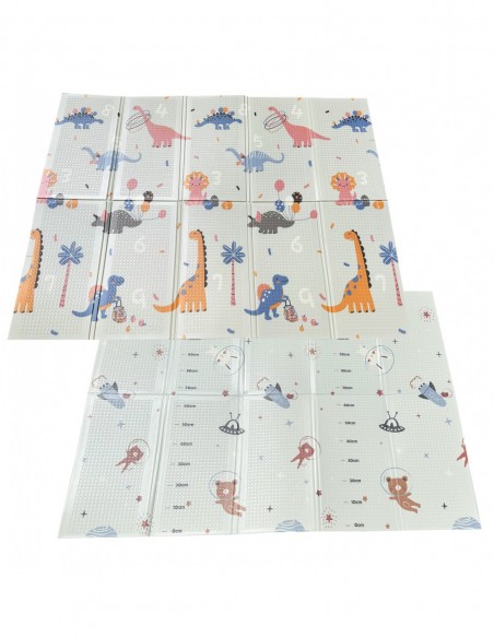 MATA PIANKOWA DWUSTRONNA SKŁADANA DUŻA 150 CM X 200 CM KOSMOS DINOZAURY