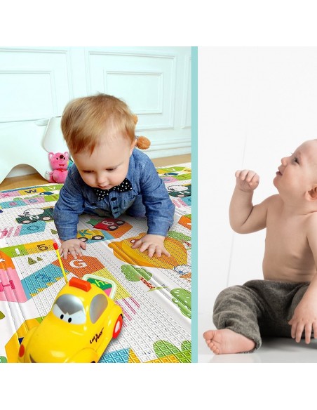 MATA PIANKOWA DWUSTRONNA SKŁADANA ALFABET DUŻA 150x200cm