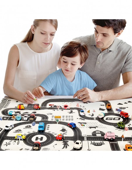 MATA EDUKACYJNA WODOODPORNA MIASTO ULICE ZNAKI