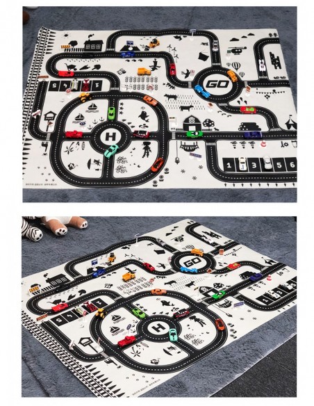 MATA EDUKACYJNA WODOODPORNA MIASTO ULICE ZNAKI