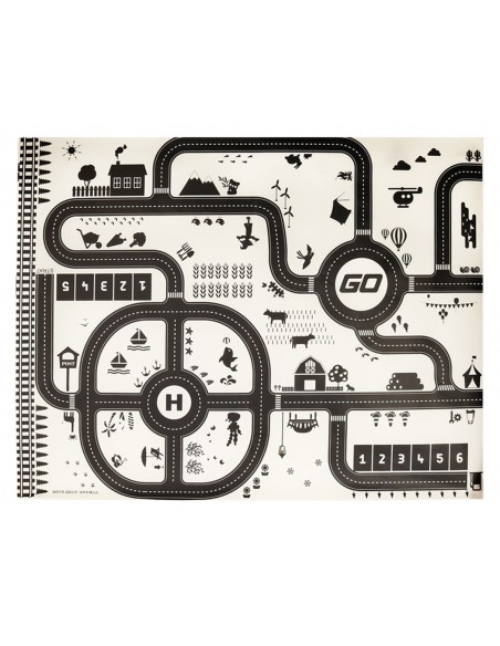 MATA EDUKACYJNA WODOODPORNA MIASTO ULICE ZNAKI