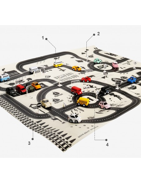 MATA EDUKACYJNA WODOODPORNA MIASTO ULICE ZNAKI
