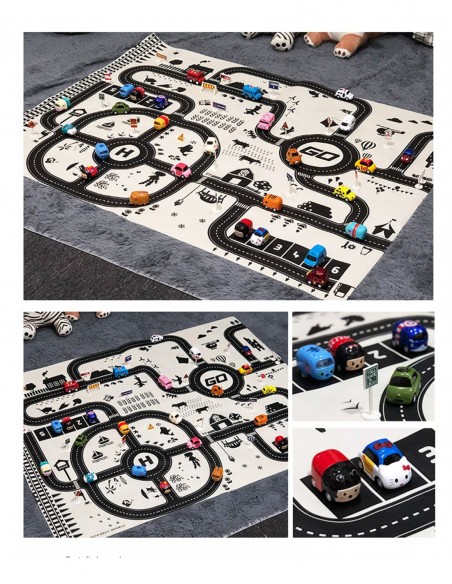 MATA EDUKACYJNA WODOODPORNA MIASTO ULICE ZNAKI