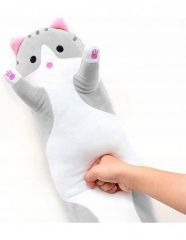 MASKOTKA PLUSZAK PODUSZKA SIWY KOT...