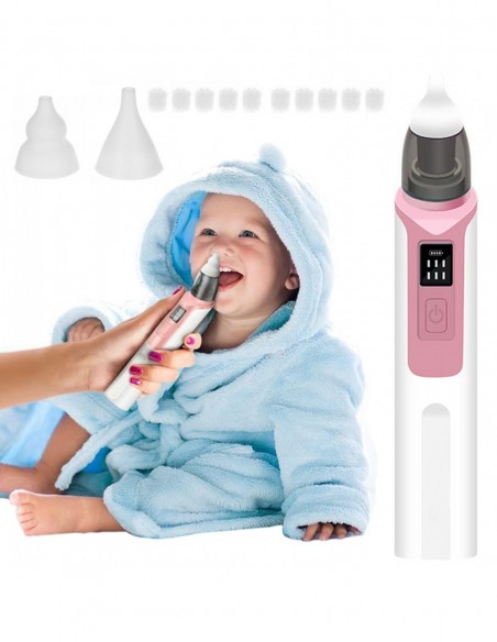 ASPIRATOR ELEKTRYCZNY DO NOSA NA KATAR ODCIĄGACZ RÓŻOWY