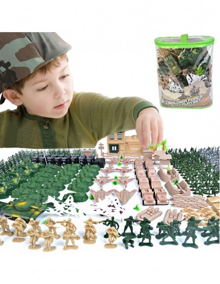 FIGURKI BAZA WOJSKOWA 400EL ŻOŁNIERZYKI MAŁA ARMIA