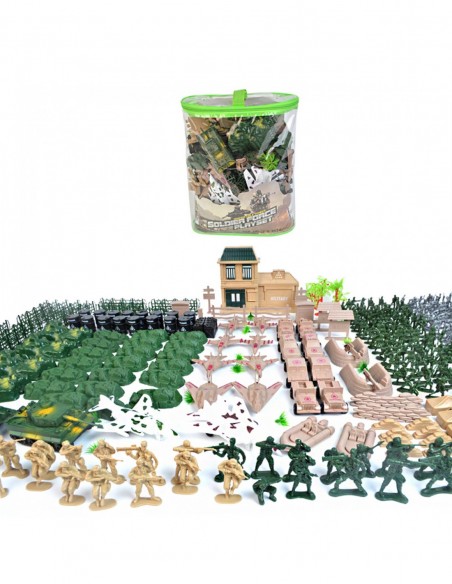 FIGURKI BAZA WOJSKOWA 400EL ŻOŁNIERZYKI MAŁA ARMIA