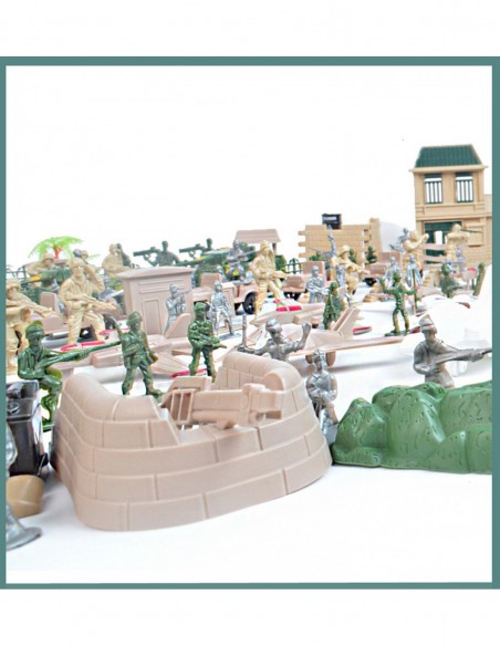 FIGURKI BAZA WOJSKOWA 400EL ŻOŁNIERZYKI MAŁA ARMIA