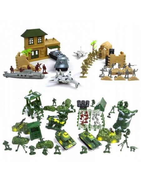 FIGURKI BAZA WOJSKOWA 300EL ŻOŁNIERZYKI MAŁA ARMIA