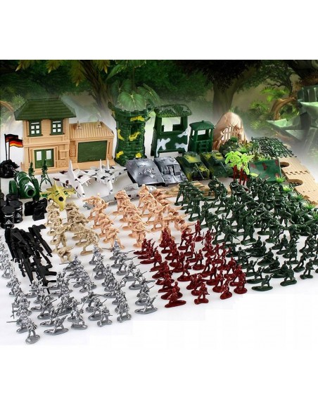 FIGURKI BAZA WOJSKOWA 300EL ŻOŁNIERZYKI MAŁA ARMIA