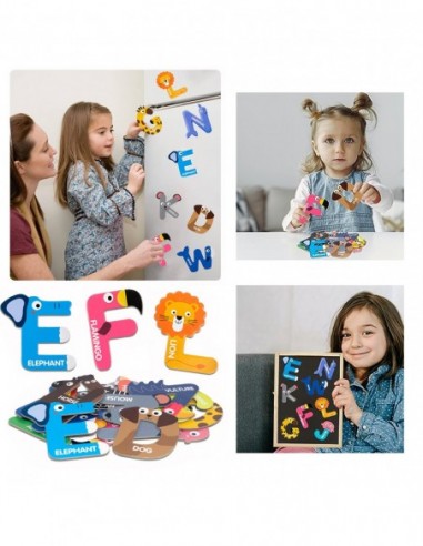 DUŻE MAGNESY NA LODÓWKĘ ALFABET...