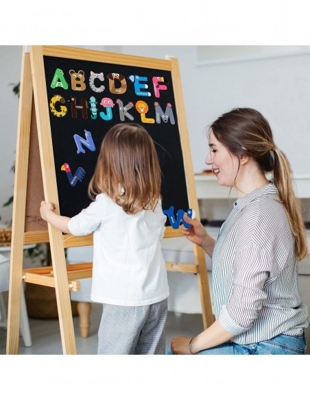 DUŻE MAGNESY NA LODÓWKĘ ALFABET ZWIERZĘTA 26 SZT.