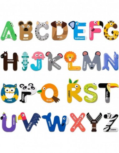 DUŻE MAGNESY NA LODÓWKĘ ALFABET...