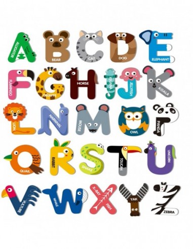 DUŻE MAGNESY NA LODÓWKĘ ALFABET...